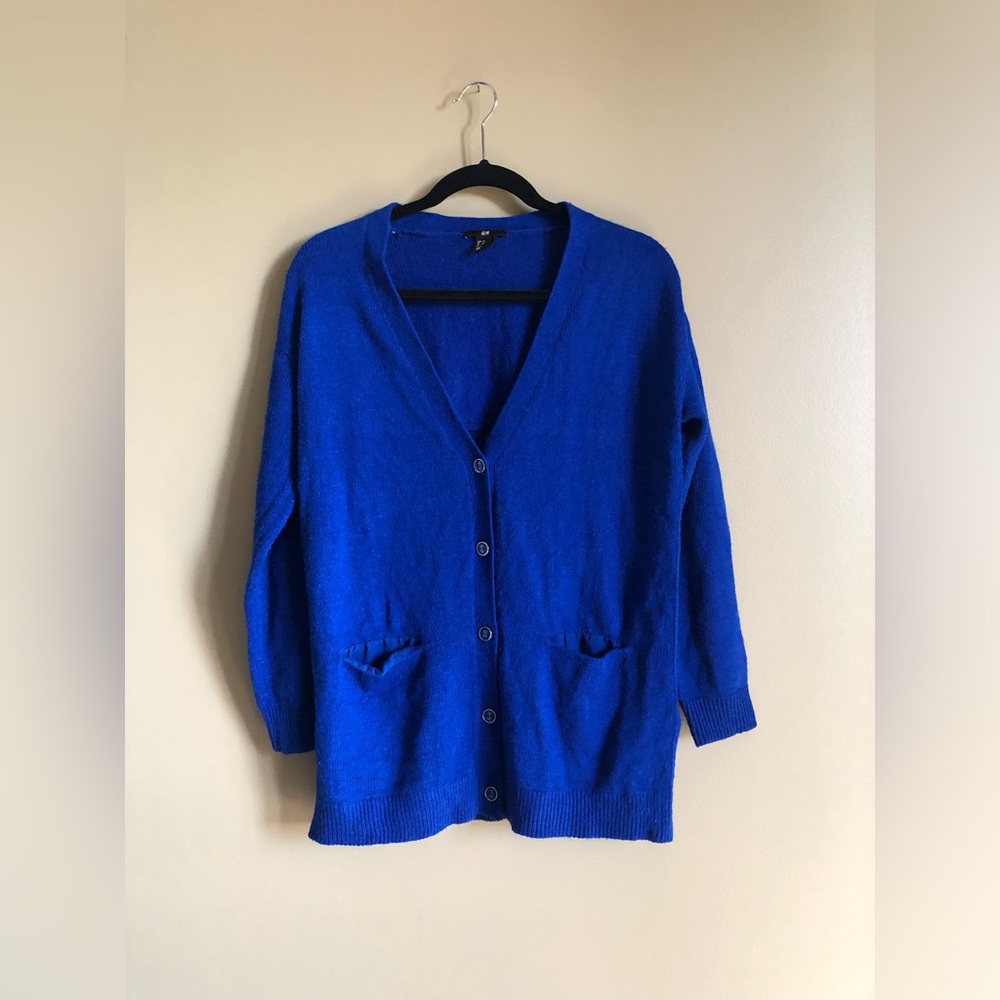 H&M Womenβs Royal Blue Cardigans Size XS